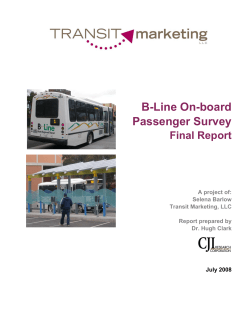 B-Line On-board Passenger Survey