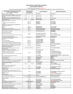 Delegated Signature Authority
