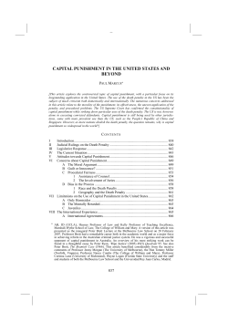 capital punishment in the united states and beyond