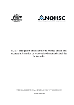 Review of work-related cases in the NCIS