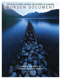 the risk of heart disease and stroke in alabama: bUrden