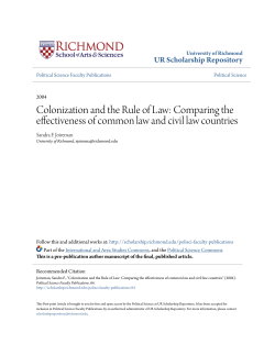 Colonization and the Rule of Law: Comparing the effectiveness of