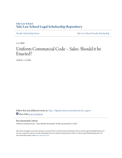 Should it be Enacted? - Yale Law School Legal Scholarship