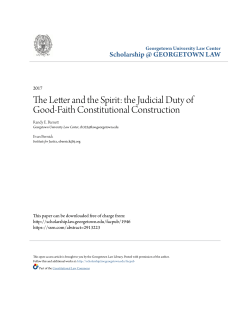 The Letter and the Spirit: the Judicial Duty of Good