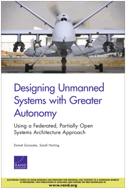 Designing Unmanned Systems with Greater Autonomy