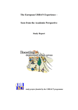 The European URBAN Experience &ndash; Seen from the
