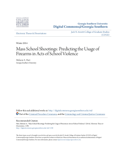 Mass School Shootings: Predicting the Usage of Firearms in Acts of