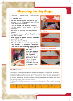 Measuring the play dough