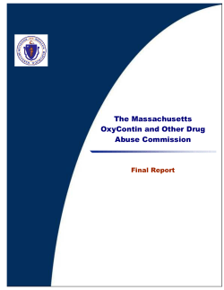 The Massachusetts OxyContin and Other Drug Abuse Commission