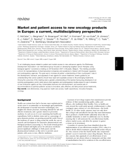 Market and patient access to new oncology products in Europe: a