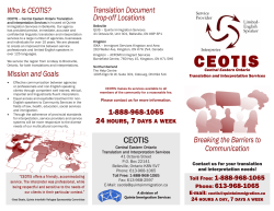 CEOTIS Brochure - CEOTIS - Central Eastern Ontario Translation
