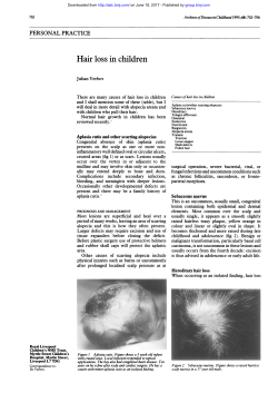 Hair loss in children - Archives of Disease in Childhood