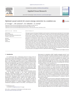 Optimal causal control of a wave energy converter in a