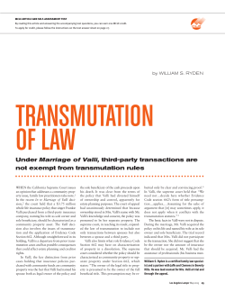 Transmutation of Law - The Los Angeles County Bar Association