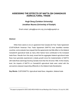 assessing the effects of nafta on canada/us