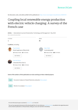Coupling local renewable energy production with electric vehicle