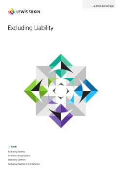 a little bit of law - Excluding Liability