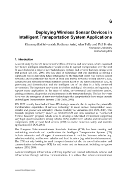 6 Deploying Wireless Sensor Devices in Intelligent Transportation