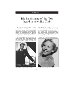 Big band sound of the `50s heard in new Sky Club
