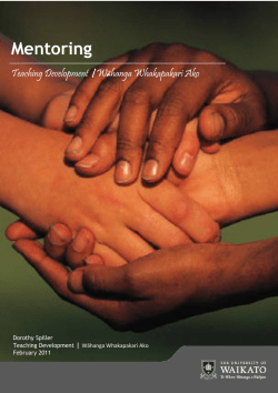 Mentoring - University of Waikato