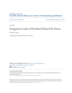 Resignation Letter of President Richard M. Nixon