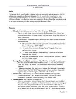 April 2013 Wine Department Notes Internal