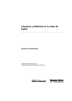 Literatura y Did&aacute;ctica en la clase de Ingl&eacute;s