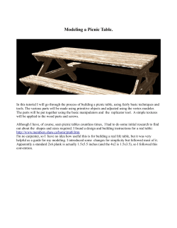 Modeling a Picnic Table.