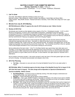 BAYFIELD COUNTY FAIR COMMITTEE MEETING
