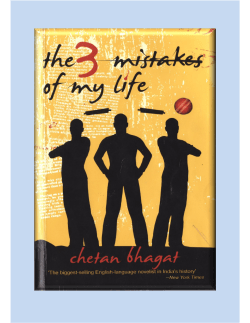 THE THREE MISTAKES OF MY LIFE