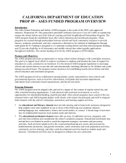 california department of education prop 49 &ndash; ases funded program