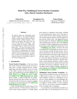 Multi-Way, Multilingual Neural Machine Translation with a Shared