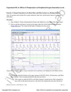 Effects of Temperature on Peripheral Oxygen Saturation Levels