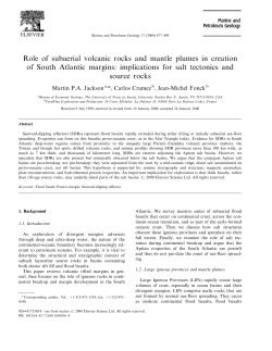 Role of subaerial volcanic rocks and mantle plumes in creation of