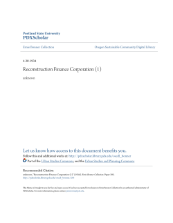Reconstruction Finance Corporation (1) - PDXScholar