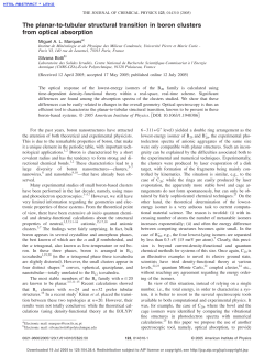 The planar-to-tubular structural transition in boron clusters from