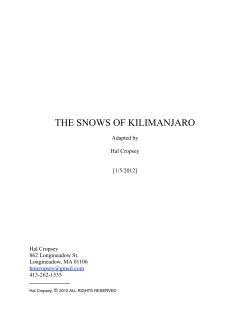 The Snows of Kilimanjaro
