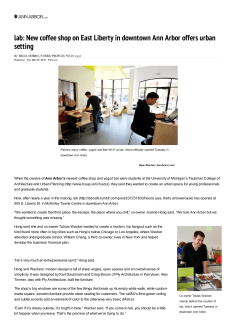 New coffee shop on East Liberty in downtown Ann
