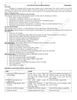 MATTER IN OUR SURROUNDINGS CHEMISRY Anything or