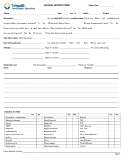 medical history form