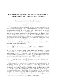 THE SCHR&uml;ODINGER OPERATOR ON THE ENERGY - MAI