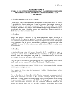 Security Council Briefing 17 January 2017