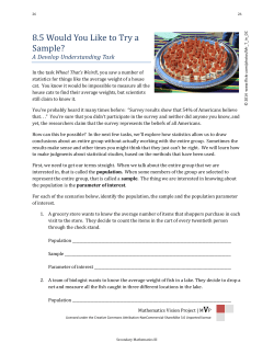 8.5 Would You Like to Try a Sample?