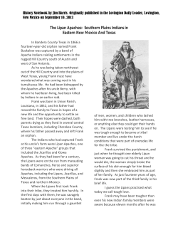 The Lipan Apaches: Southern Plains Indians in Eastern New Mexico