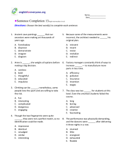 Sentence Completion 13