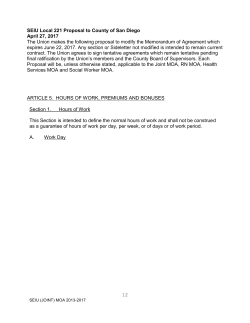 Proposal: Article 5 &ndash; Hours of Work