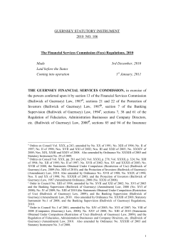 Fees - Guernsey Financial Services Commission