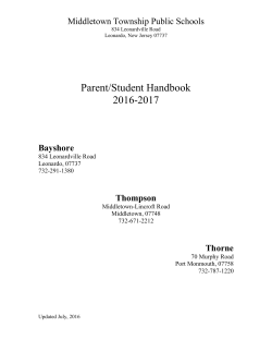 Student Handbook - Middletown Township School District