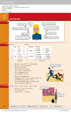 am/is/are - Assets - Cambridge University Press