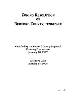zoning resolution of bedford county, tennessee